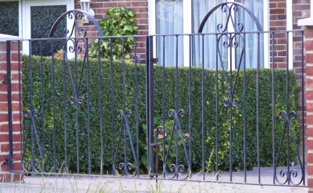 wrought iron driveway gate