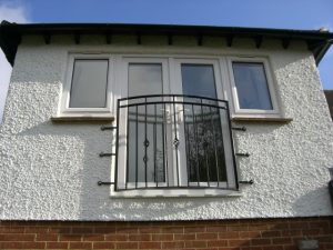 Juliet balcony designed for low side windows