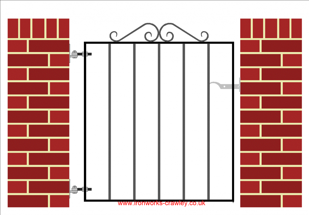 metal gate design idea, base flat top gate