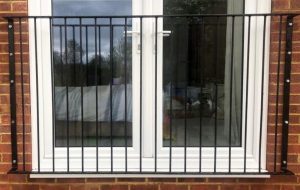 simple steel Juliet balcony